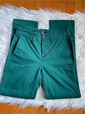 NWT J.Crew High-Rise Girlfriend Chino Pants Teal Green AD156 Size 00